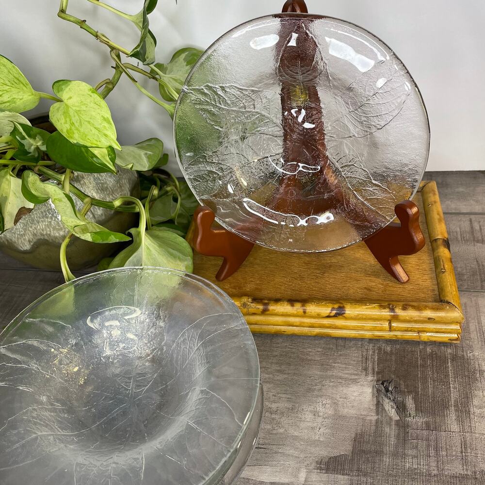 Lot of 6 KOSTA BODA Party Leaf Side Salad Grapefruit Bowl 6 1/2 inch